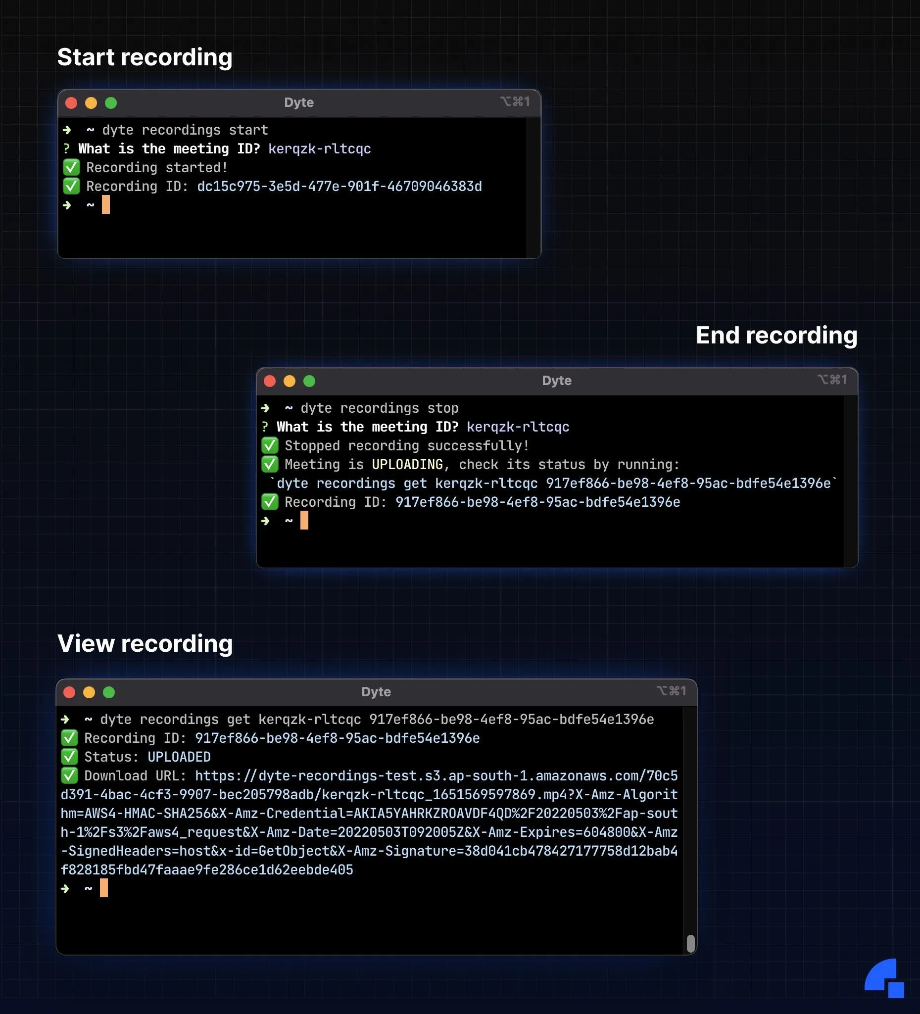 Start Recording UX